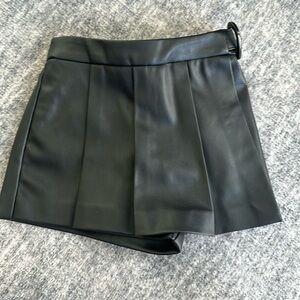 Zara faux leather skort girls Size 18-24 NWT